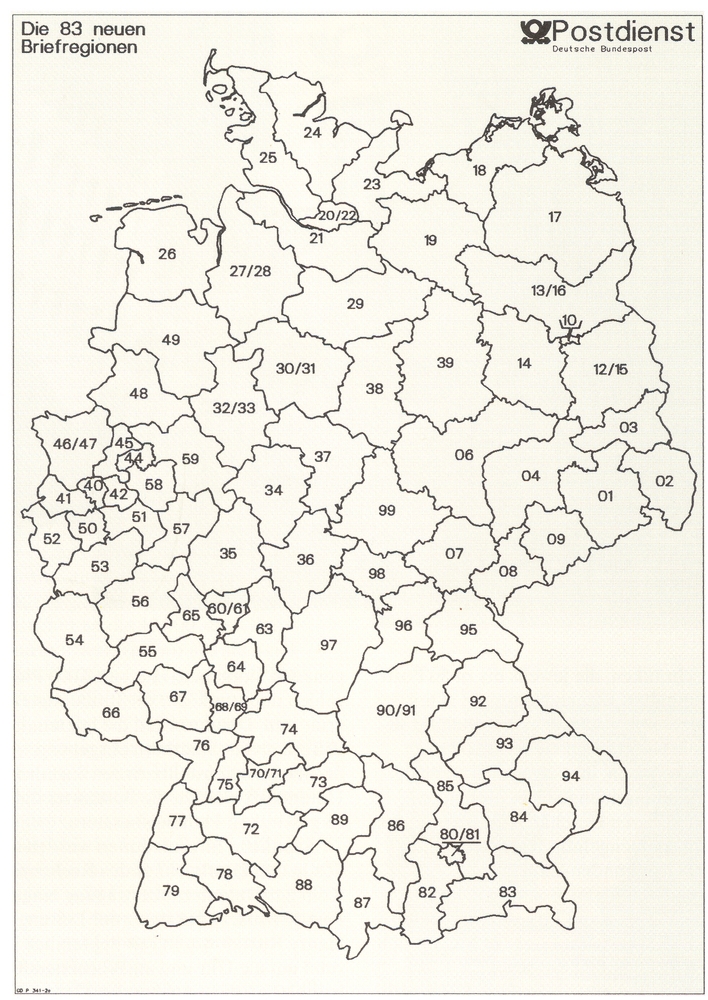 Deutschlandkarte Plz Gebiete