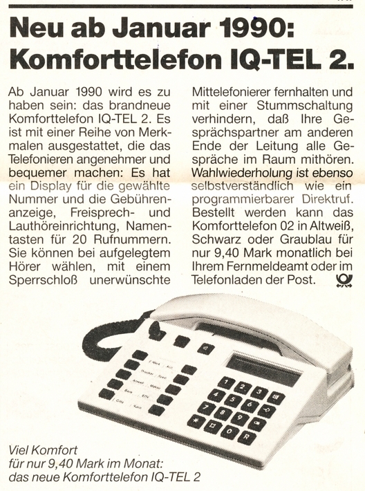 aus Zeitung für Postkunden 2/1989