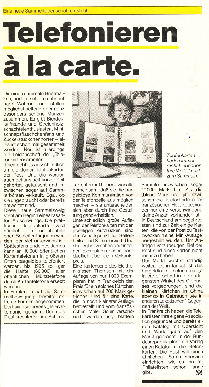 aus Zeitung für Postkunden 2/1989