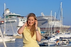 Telefonieren auf Schiff