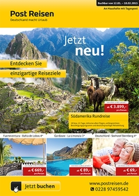 Katalog Postreisen, Cover